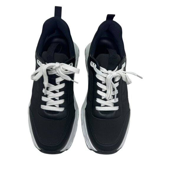 Hermès Impulse Leather Sneakers Womens size 38.5 black white shoes - Picture 9 of 13